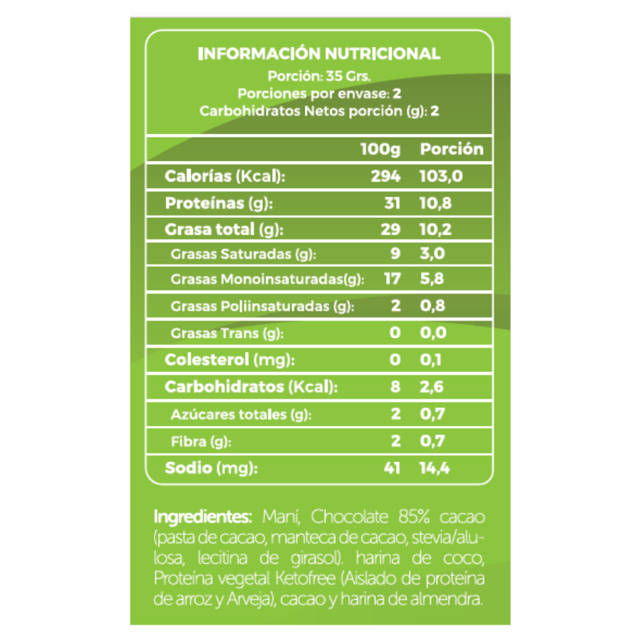 Energy ball Keto vegana proteína (2 Unidades)