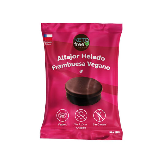 Alfajor helado Keto Vegano Frambuesa (SOLO PARA RM)